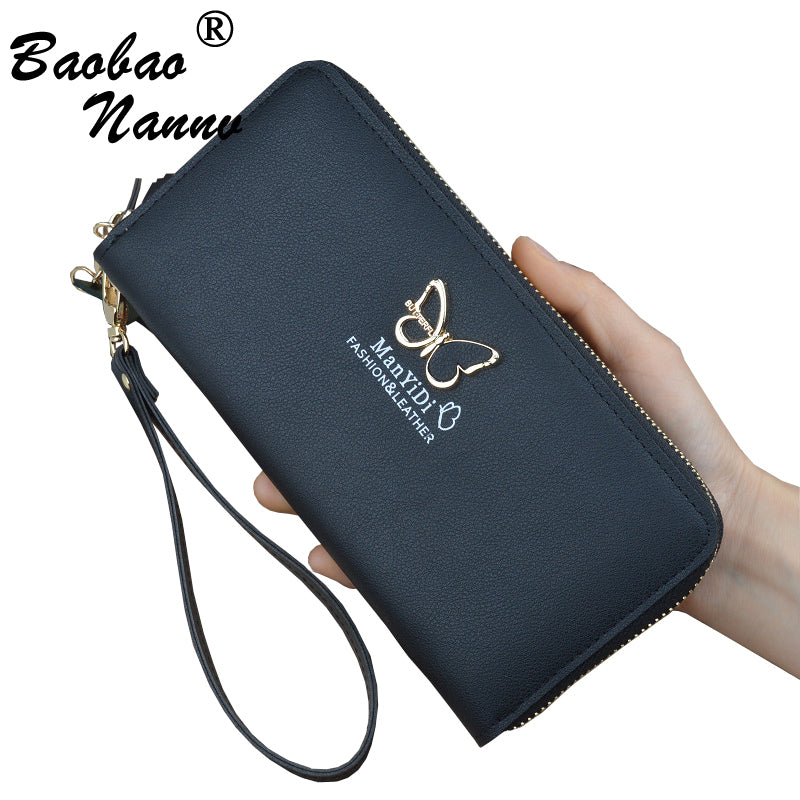 Wristlet Women Wallets Handbag 2019 New Cute Butterfly Chains Long Ladies Wallet Card Holders Phone Bag Purse for Girls Female