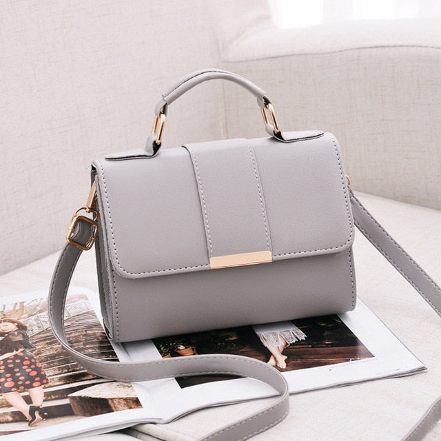 Women Fashion PU Leather Shoulder Small Flap Crossbody Handbags Top Handle Tote  Messenger Bags