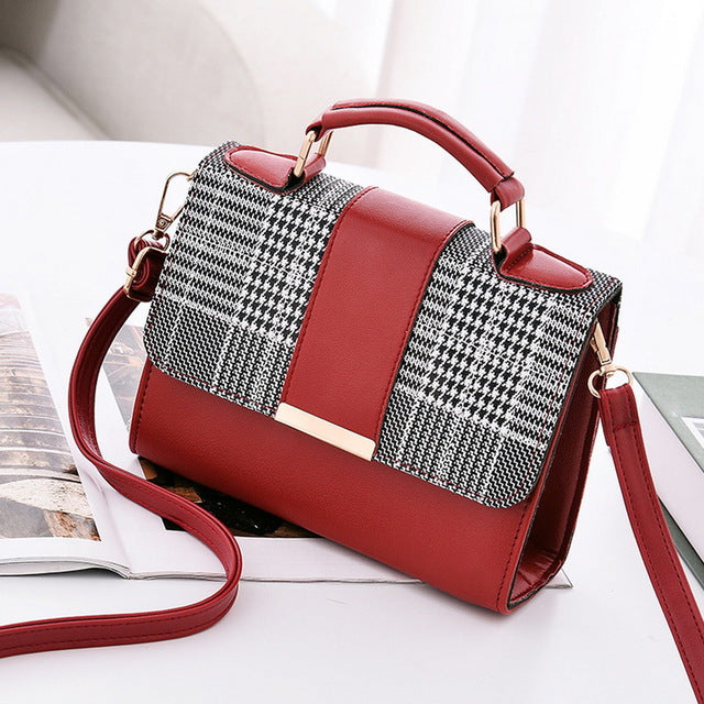 Women Fashion PU Leather Shoulder Small Flap Crossbody Handbags Top Handle Tote  Messenger Bags