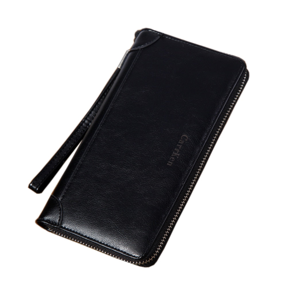 New Fashion Clutch Male Wallet Oil wax Men Wallets Wristlet Men Clutch Bags Coin Purse Men's Wallet Leather Male Purse