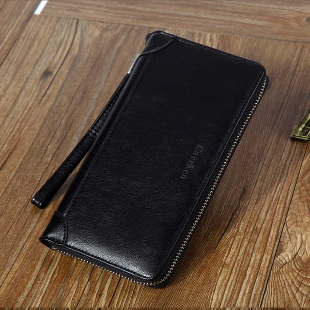 New Fashion Clutch Male Wallet Oil wax Men Wallets Wristlet Men Clutch Bags Coin Purse Men's Wallet Leather Male Purse