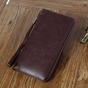 New Fashion Clutch Male Wallet Oil wax Men Wallets Wristlet Men Clutch Bags Coin Purse Men's Wallet Leather Male Purse