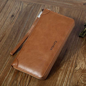 New Fashion Clutch Male Wallet Oil wax Men Wallets Wristlet Men Clutch Bags Coin Purse Men's Wallet Leather Male Purse