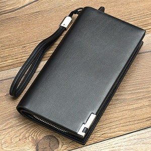 Fashion Clutch Male Wallet Men Baellerry Wallets Wristlet Men Clutch Bags Coin Purse Men's Wallet Leather Male Purse portemonnee