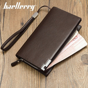 Fashion Clutch Male Wallet Men Baellerry Wallets Wristlet Men Clutch Bags Coin Purse Men's Wallet Leather Male Purse portemonnee