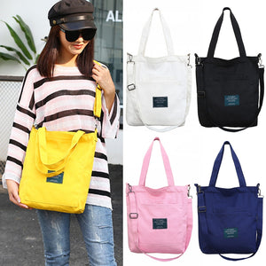 Canvas Handbag Women Shoulder Bag with Removable Strap Multi Pockets Crossbody Wear Resistant Casual Fashion Zipper Bag #1114